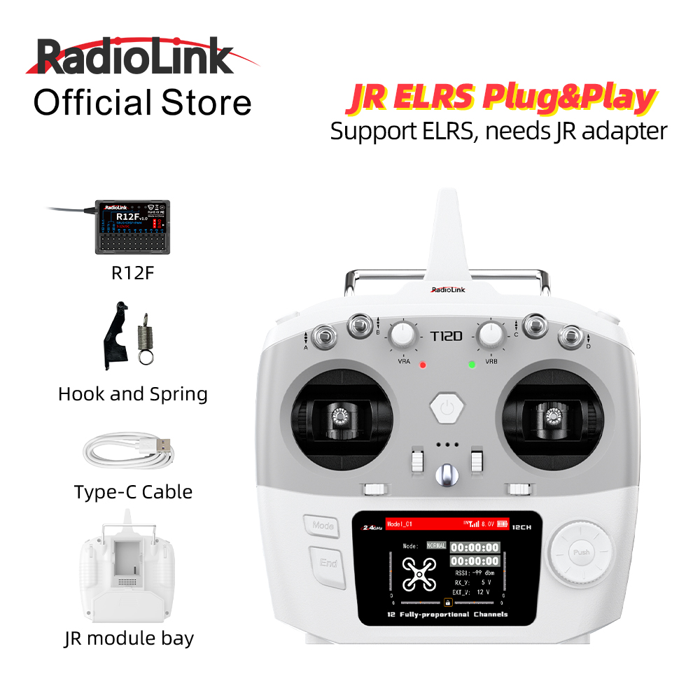 Módulo RadioLink T12D JR 12CH  - Drone Gimbal Controller avaliação e preço